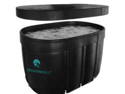 Ovalo formos ledo vonia